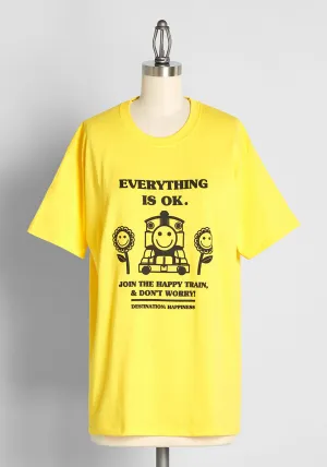 Hop On The Happy Train Graphic Tee