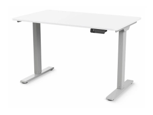 Humanscale eFloat Go 2.0 - Sit/standing desk - rectangular - electric height adjustment - white - silver base FYH12TS2448WH