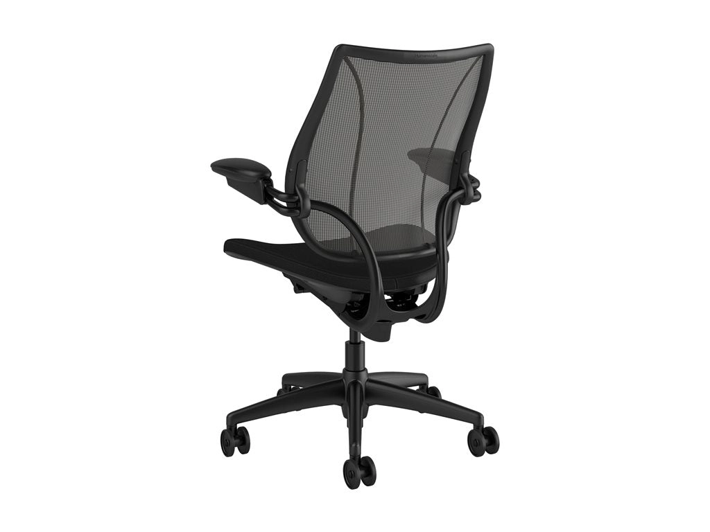 Humanscale Liberty - Chair - task - ergonomic - armrests - tilt - swivel - corvara (chrome-free leather) - black L113BN10CL10NFSSNSC