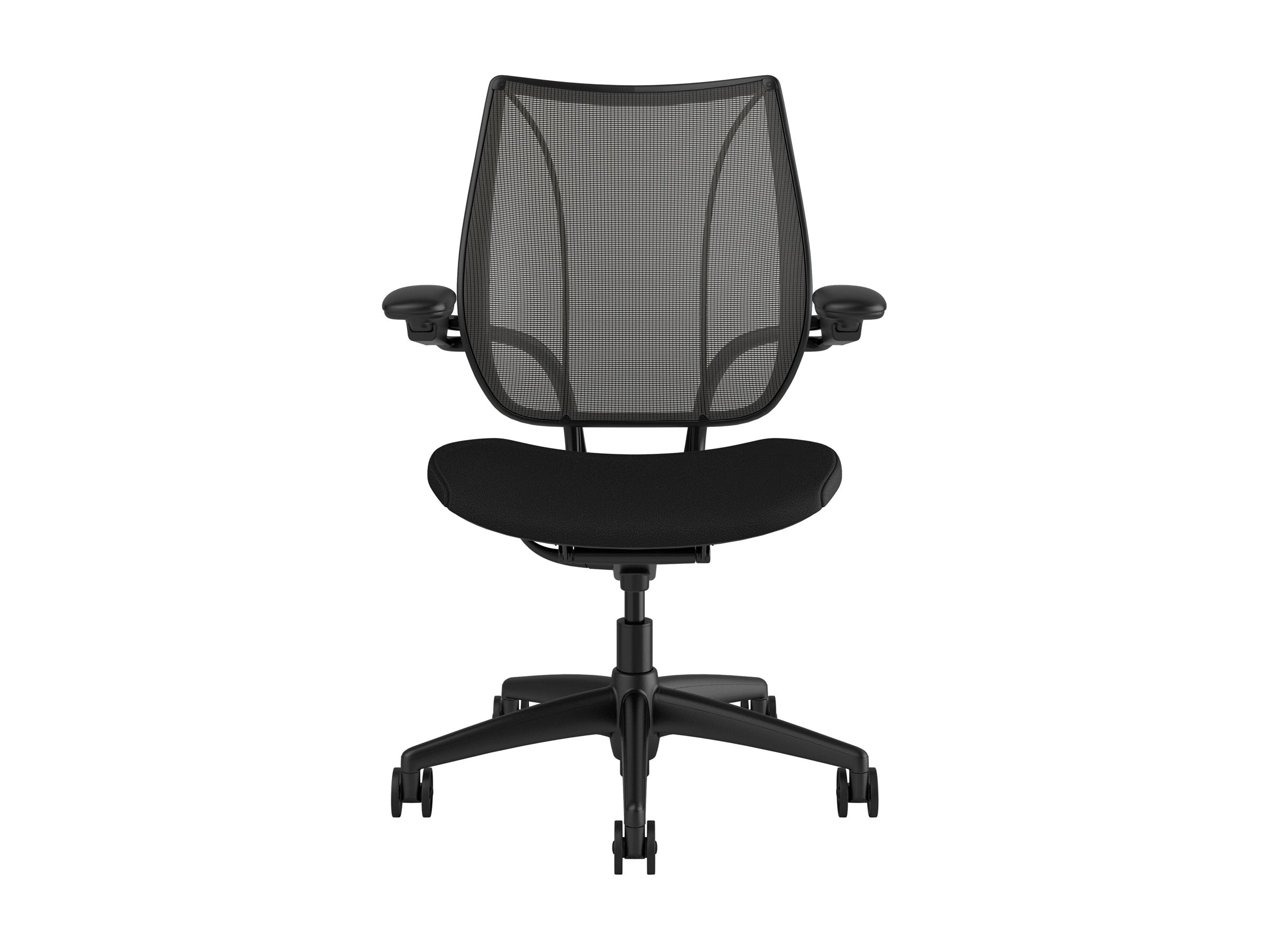 Humanscale Liberty - Chair - task - ergonomic - armrests - tilt - swivel - corvara (chrome-free leather) - black L113BN10CL10NFSSNSC