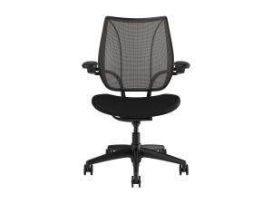 Humanscale Liberty - Chair - task - ergonomic - armrests - tilt - swivel - corvara (chrome-free leather) - black L113BN10CL10NFSSNSC