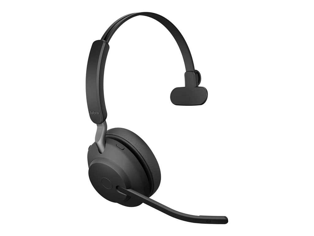 Jabra Evolve2 65 UC Mono - Headset - on-ear - convertible - Bluetooth - wireless - USB-A - noise isolating - black - with charging 26599-889-989