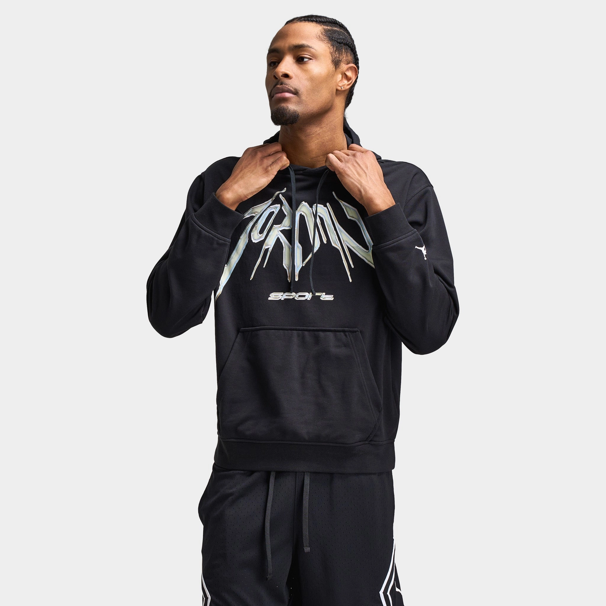 Jordan Dri-FIT Sport Graphic Hoodie Black / White