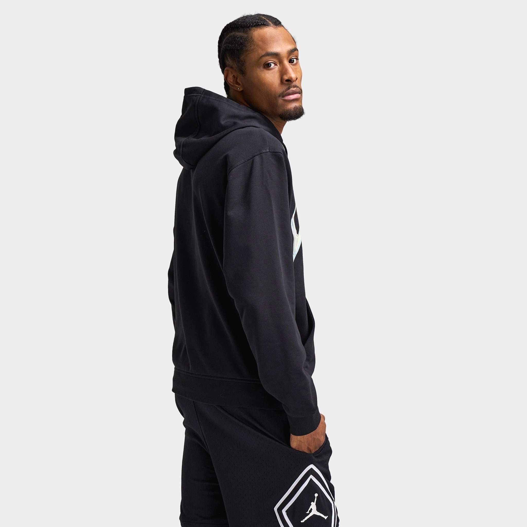 Jordan Dri-FIT Sport Graphic Hoodie Black / White