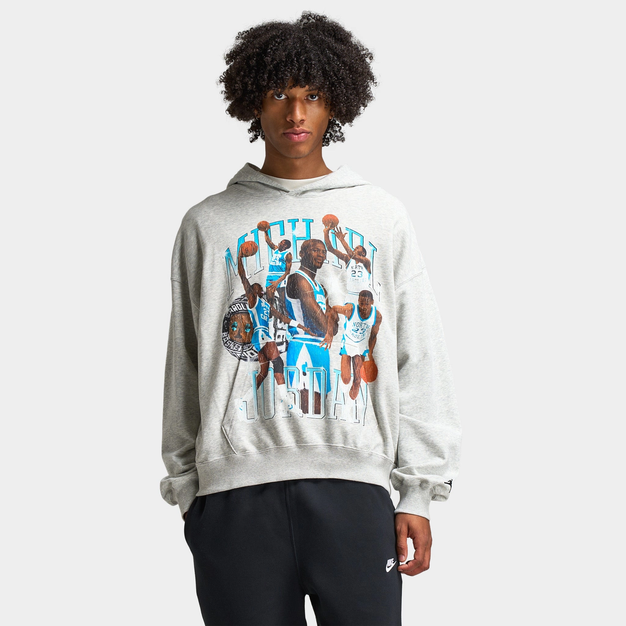 Jordan Flight Pullover Hoodie Heather Grey / Black