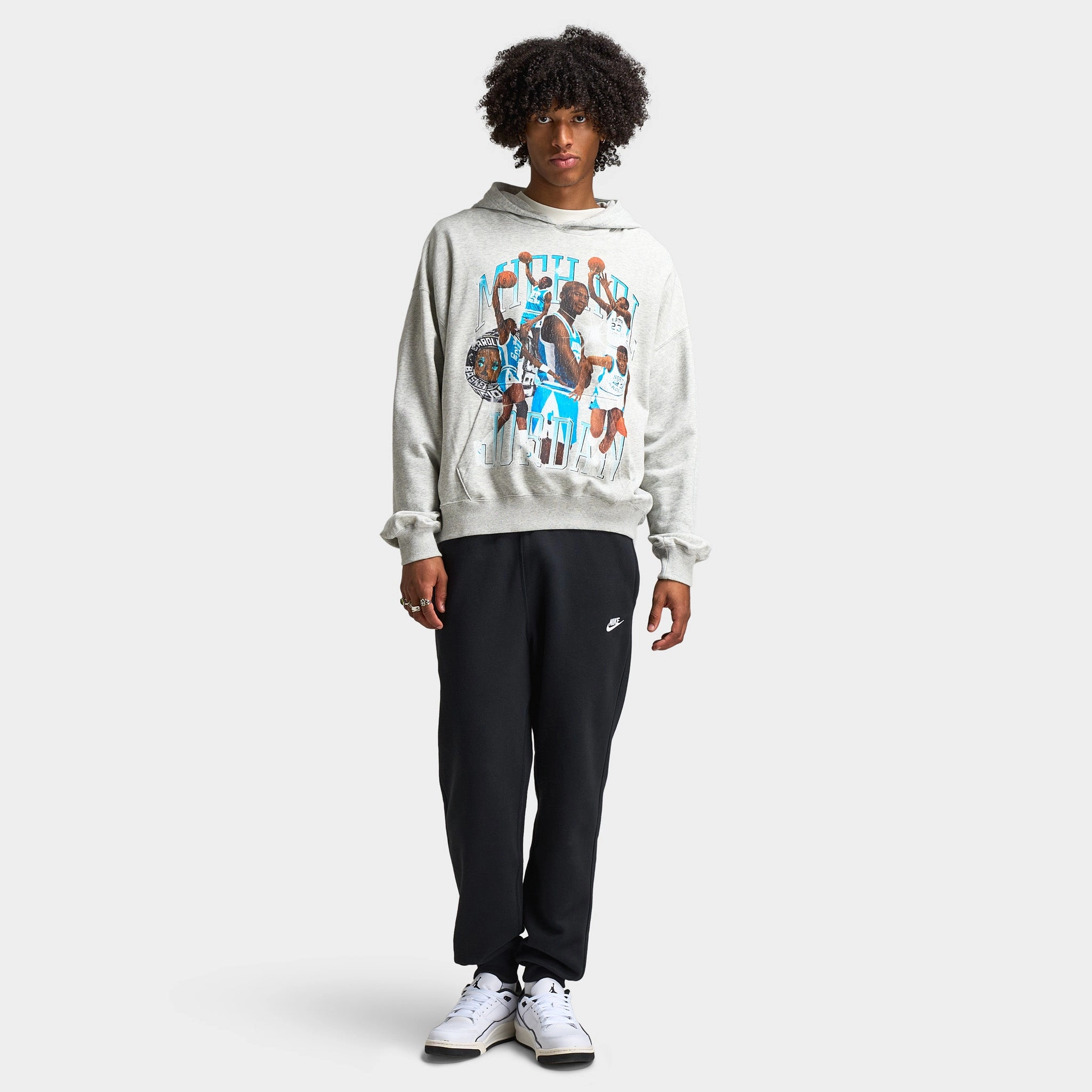 Jordan Flight Pullover Hoodie Heather Grey / Black