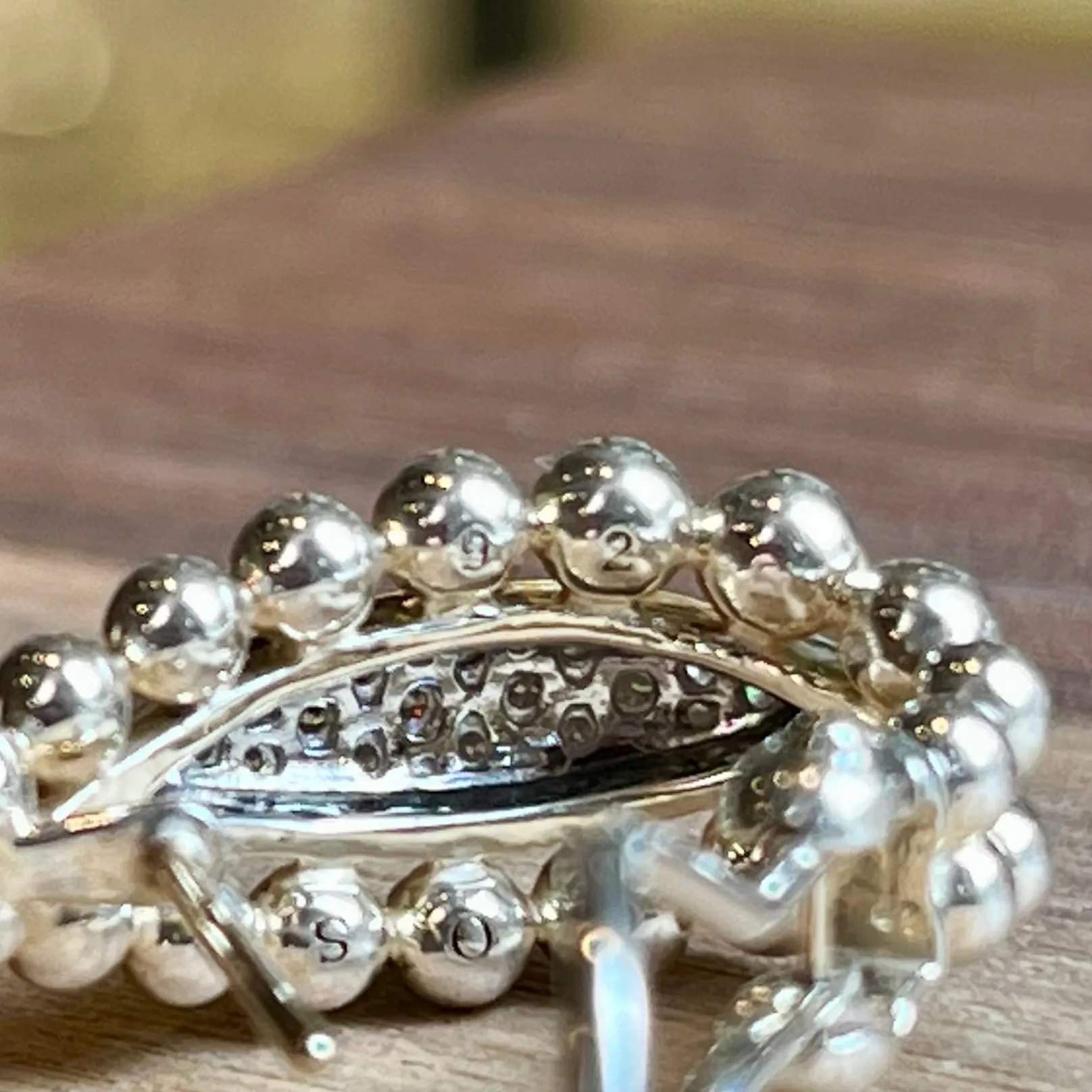 LAGOS Sterling Silver Signature Caviar Beaded Diamond Earrings