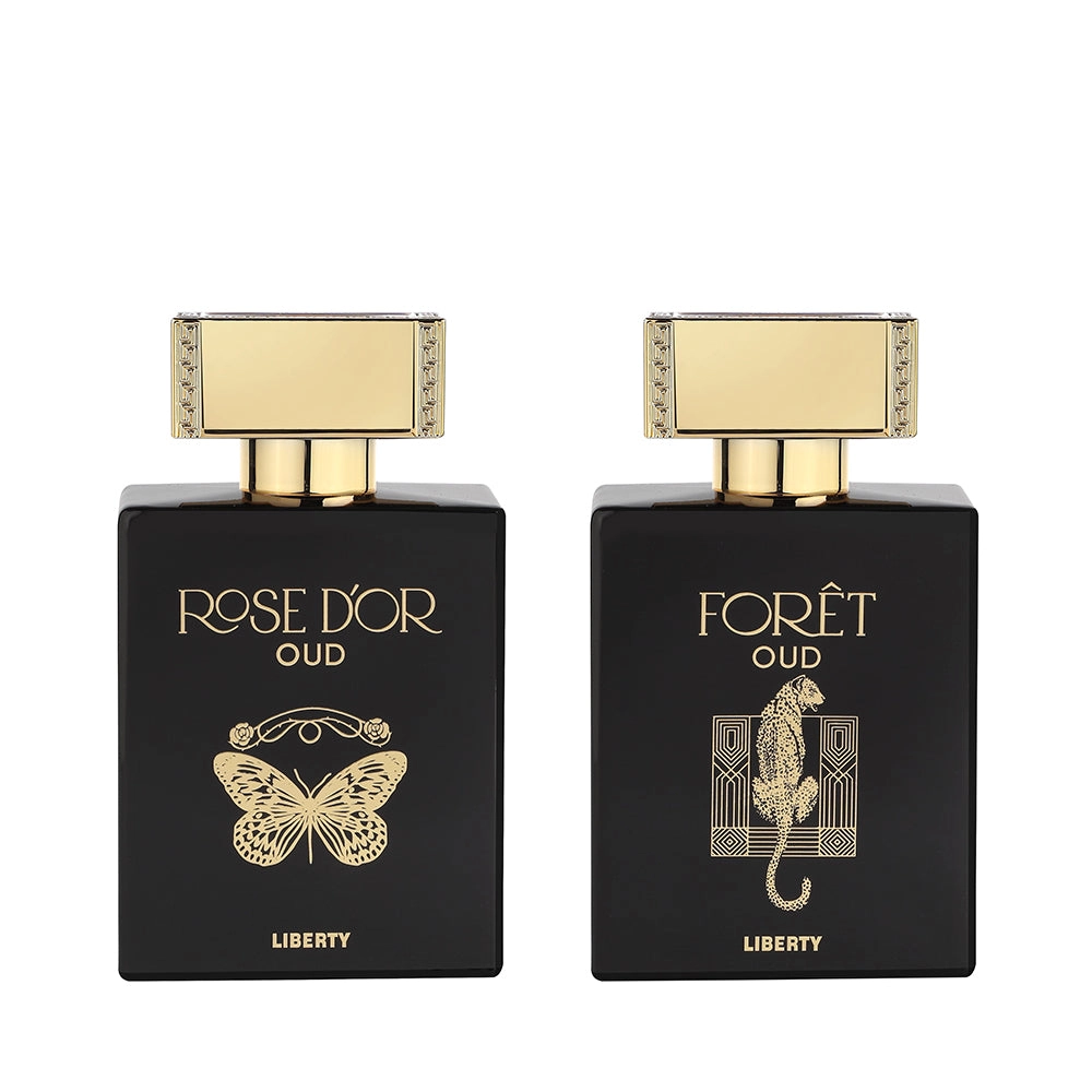 Liberty Luxury Foret & Rose Dyor Oud Perfume for Men Combo, Eau De Parfum (EDP) Spray, 100ml/3.4 Oz, Long Lasting Smell Pack of 2 (100ml each)