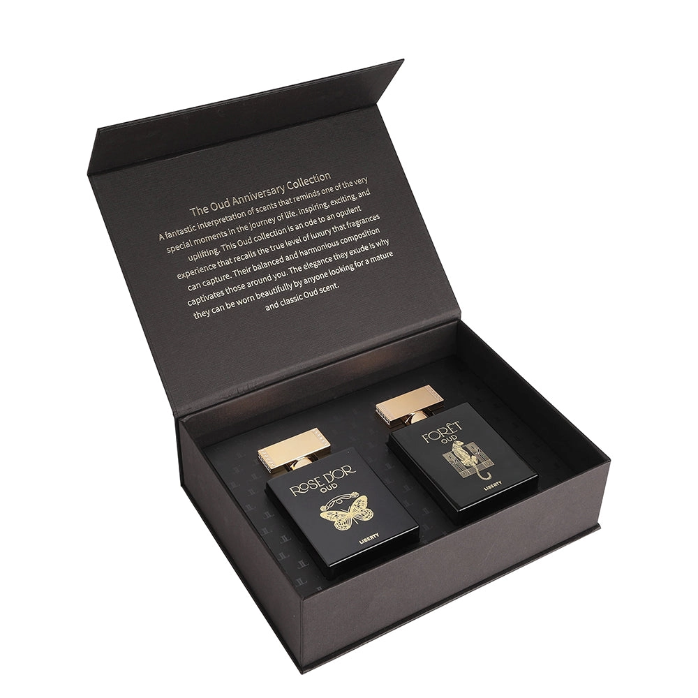 Liberty Luxury Foret & Rose Dyor Oud Perfume for Men Combo, Eau De Parfum (EDP) Spray, 100ml/3.4 Oz, Long Lasting Smell Pack of 2 (100ml each)
