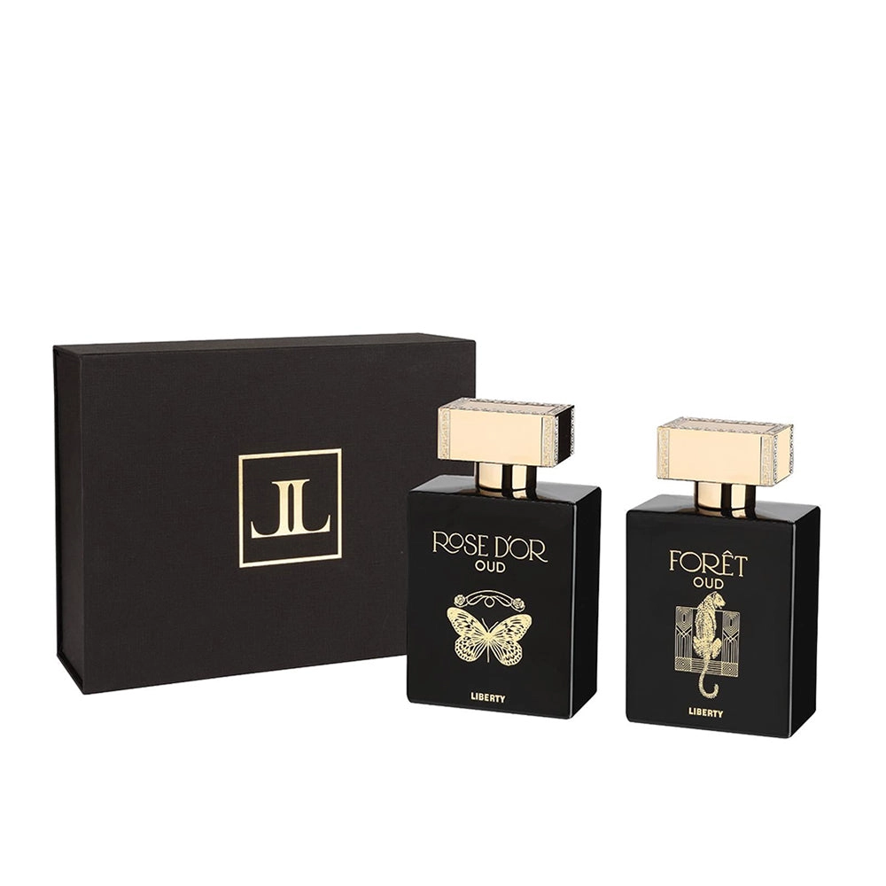 Liberty Luxury Foret & Rose Dyor Oud Perfume for Men Combo, Eau De Parfum (EDP) Spray, 100ml/3.4 Oz, Long Lasting Smell Pack of 2 (100ml each)