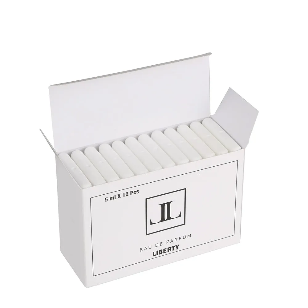 Liberty Luxury Pocket Perfume Testers for Women, Gift Set - Pack of 12, Long Lasting Fragrance, EDP - 12 Women Scent - Dream, Dusk, Bliss, Flirt, Bloom & Eden, (5ml each)