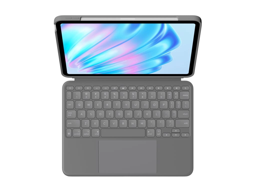 Logitech Combo Touch - Keyboard and folio case - with trackpad - backlit - Apple Smart connector - QWERTY - English - oxford 920-012626