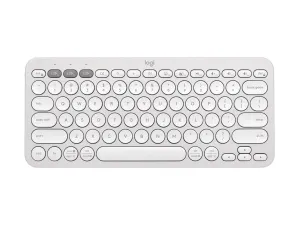 Logitech Pebble Keys 2 K380s - Keyboard - wireless - Bluetooth LE - QWERTY - English - tonal white 920-011776