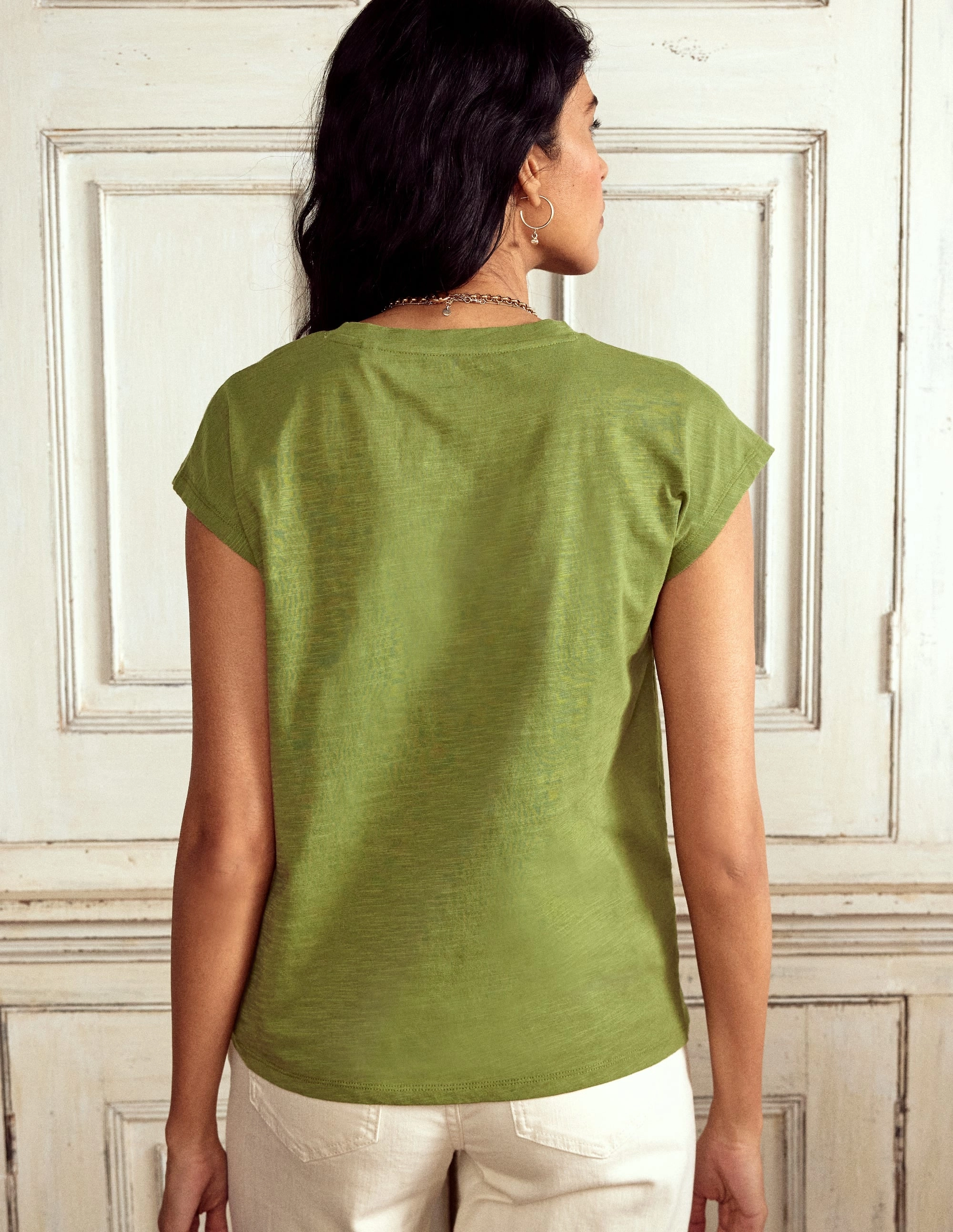 Louisa Slub T-Shirt T1831-Deep Olive