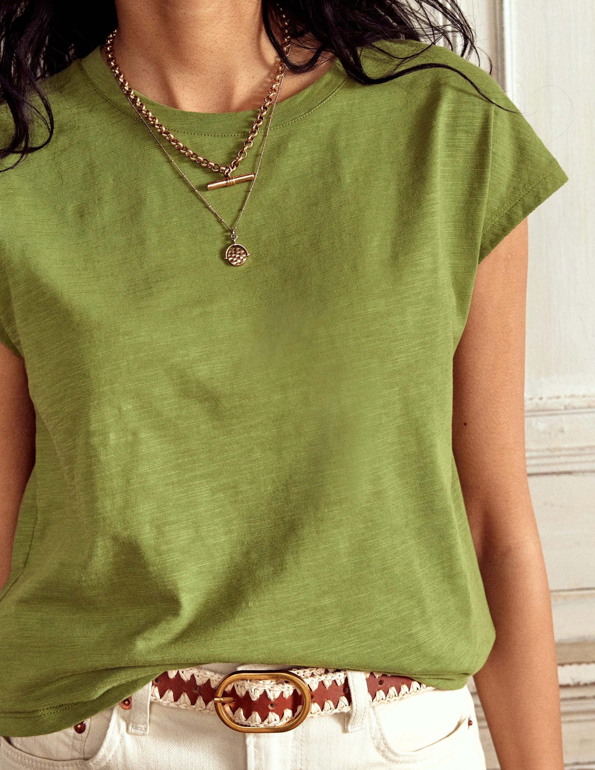 Louisa Slub T-Shirt T1831-Deep Olive