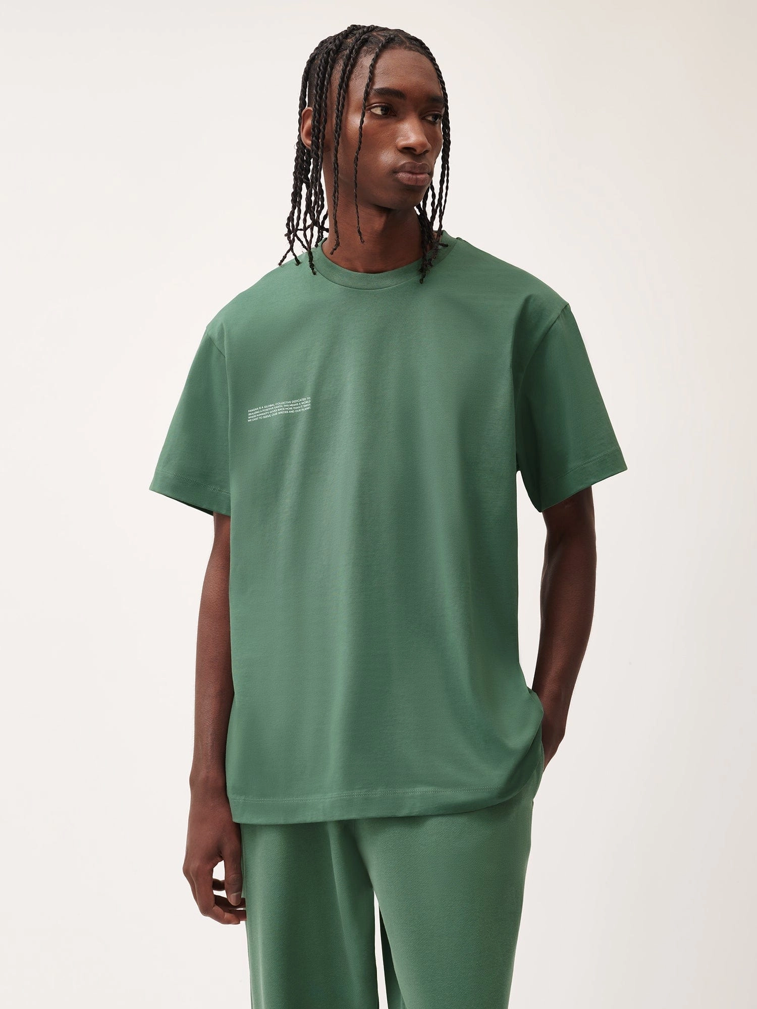 Mens 365 Midweight T-shirt—forest green