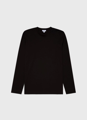 Men's Long Sleeve Riviera Midweight T-shirt in Coffee