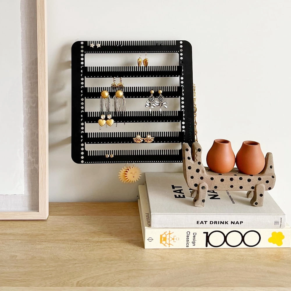 Metal Easy-Drop Jewellery Stand/Hanger -- Black