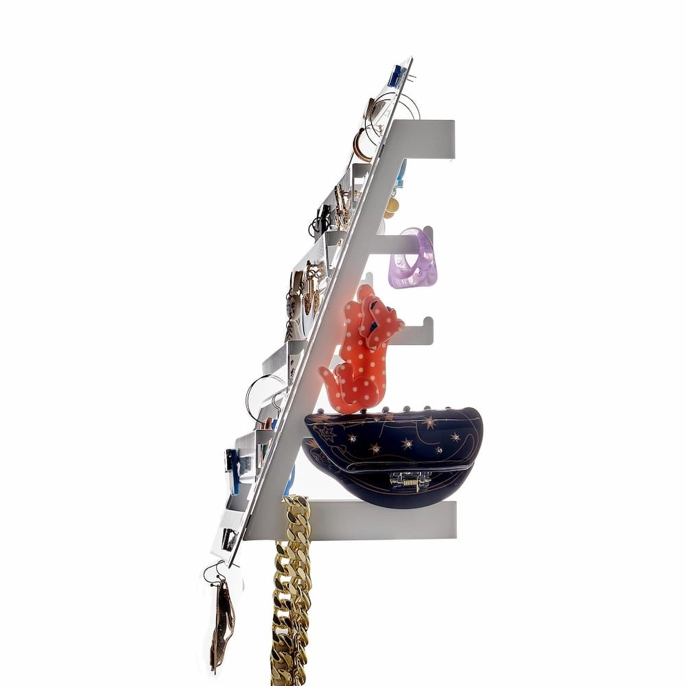 Metal Easy-Drop Jewellery Stand/Hanger -- White