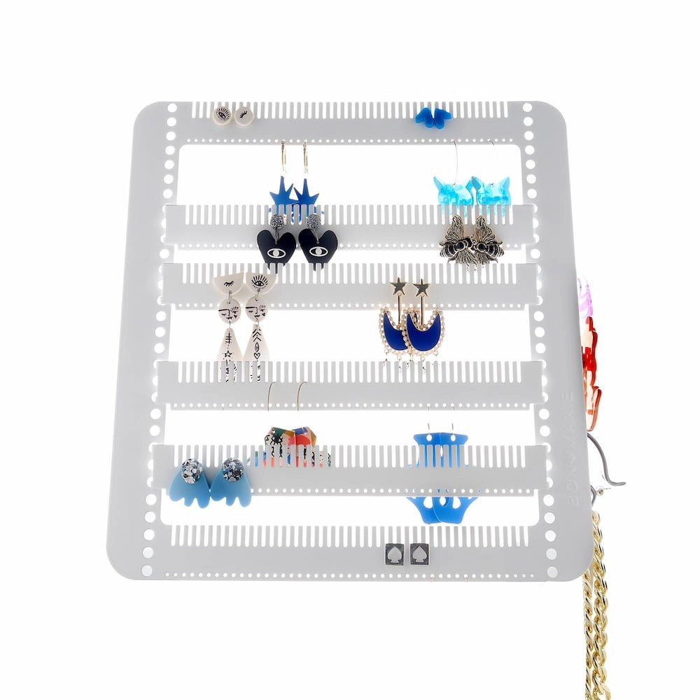 Metal Easy-Drop Jewellery Stand/Hanger -- White