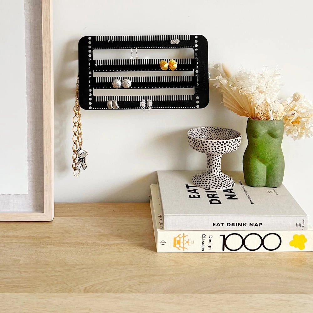 Mini Metal Easy-Drop Jewellery Stand/Hanger -- Black