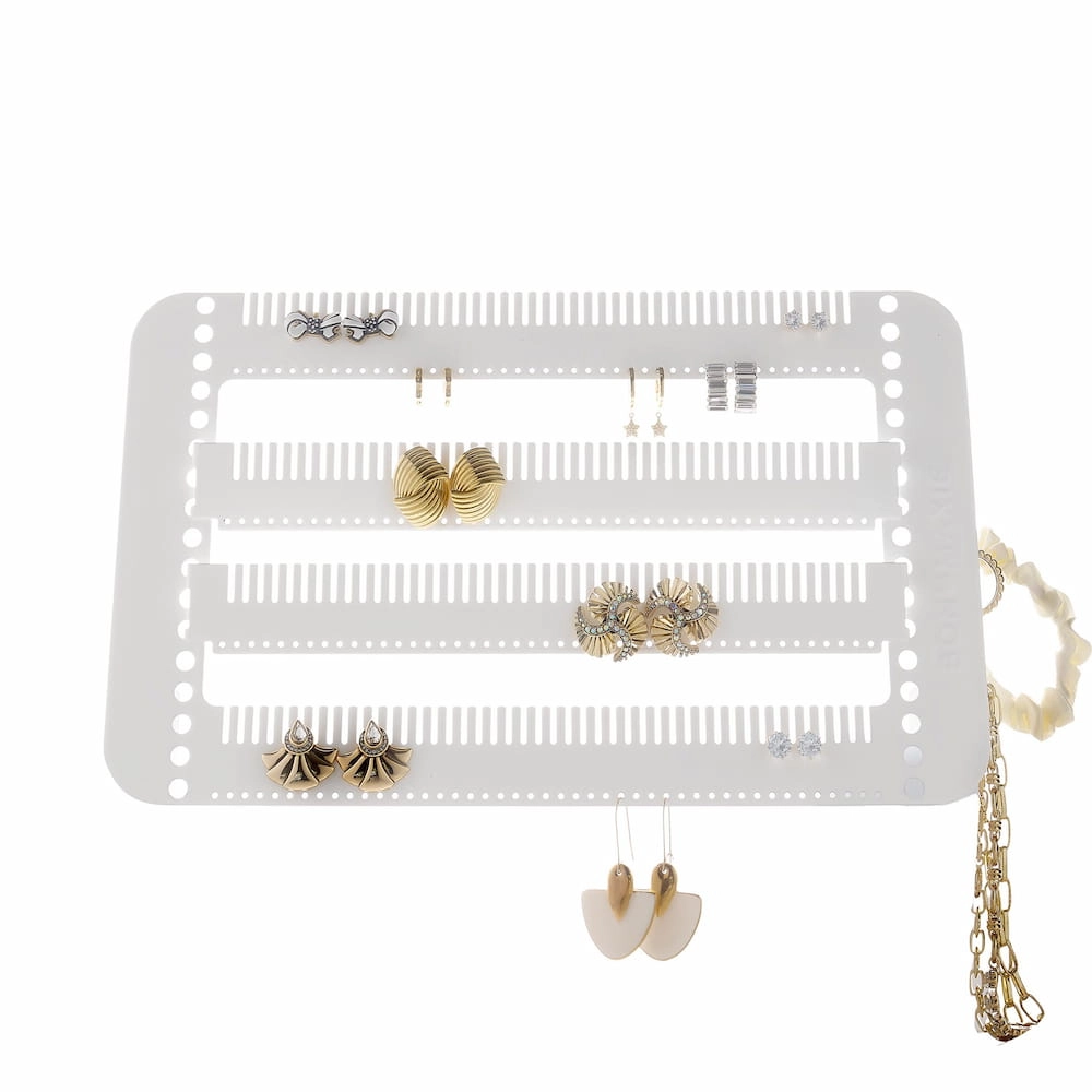 Mini Metal Easy-Drop Jewellery Stand/Hanger -- White