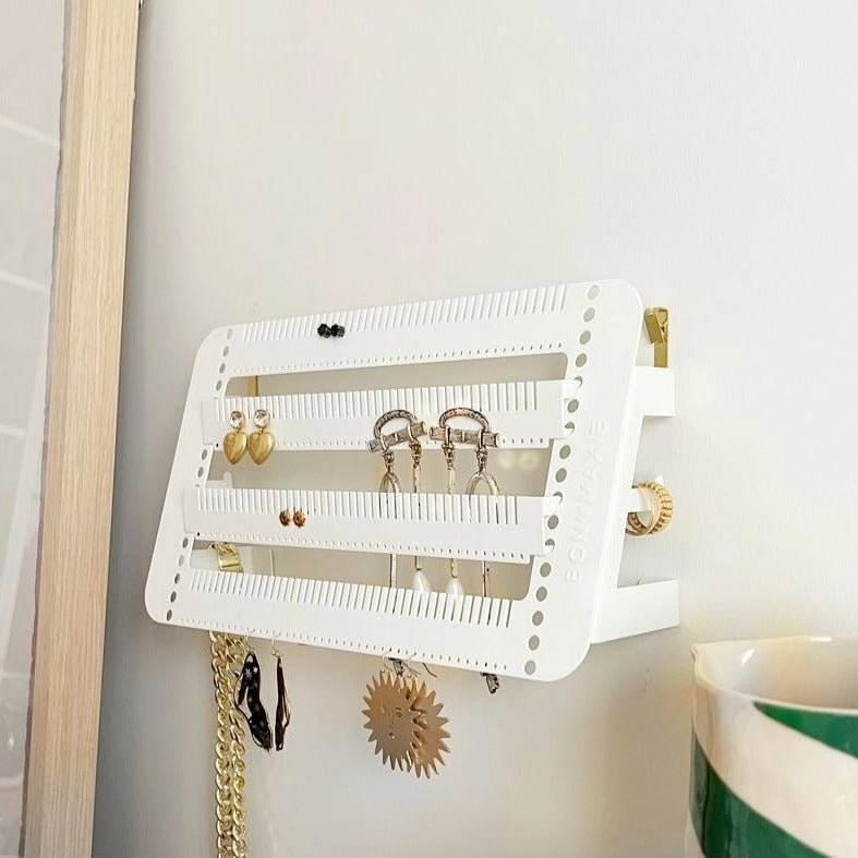 Mini Metal Easy-Drop Jewellery Stand/Hanger -- White