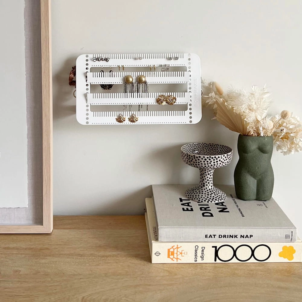 Mini Metal Easy-Drop Jewellery Stand/Hanger -- White