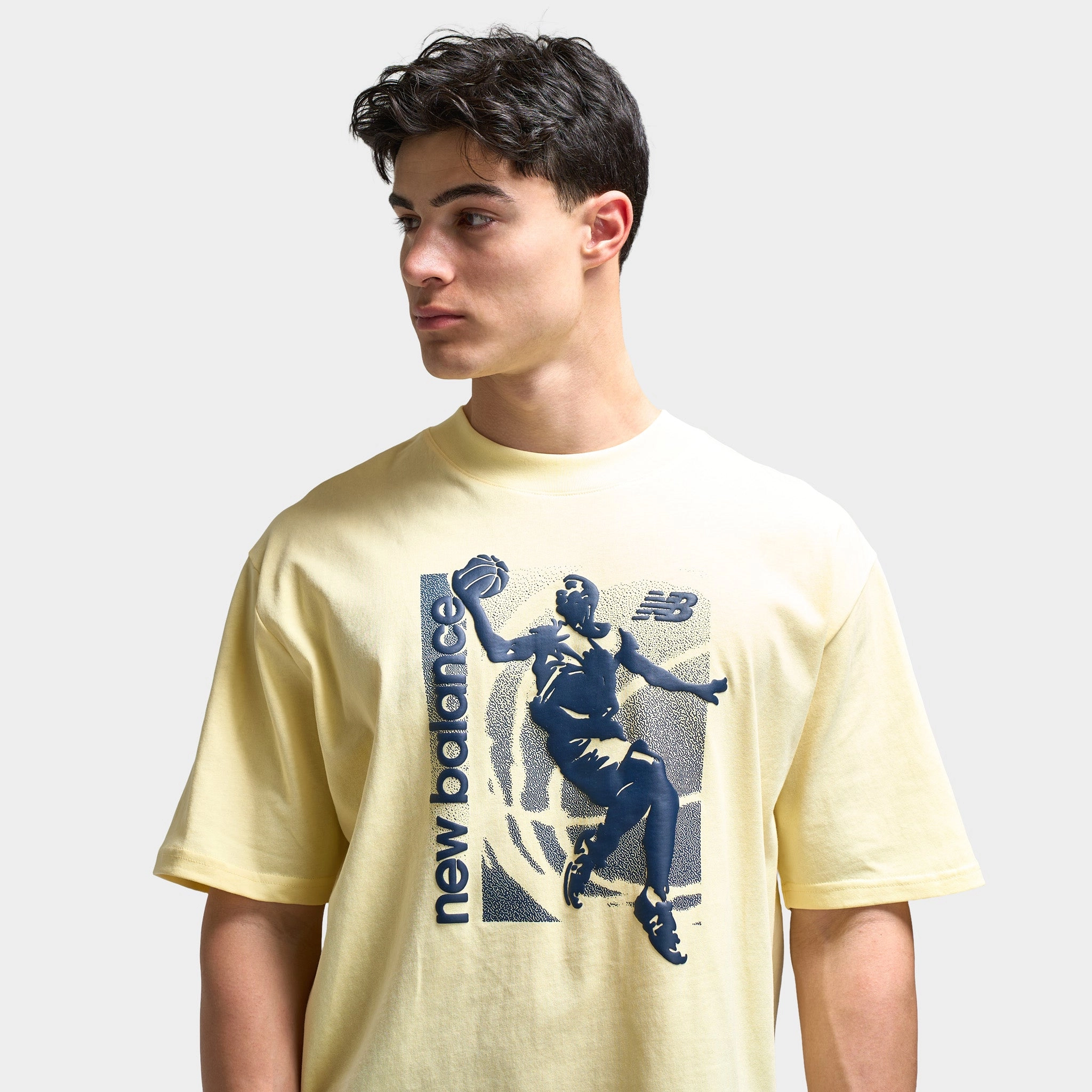 New Balance Hoops Graphic Vintage T-Shirt / Parchment