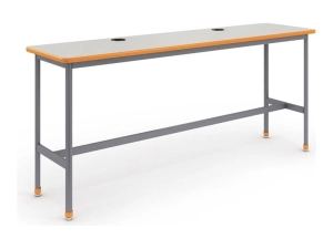Paragon Chargebar - Standing desk - rectangular - frost - wisdom, grass green accents base CHARGEBAR-963042-918IZI
