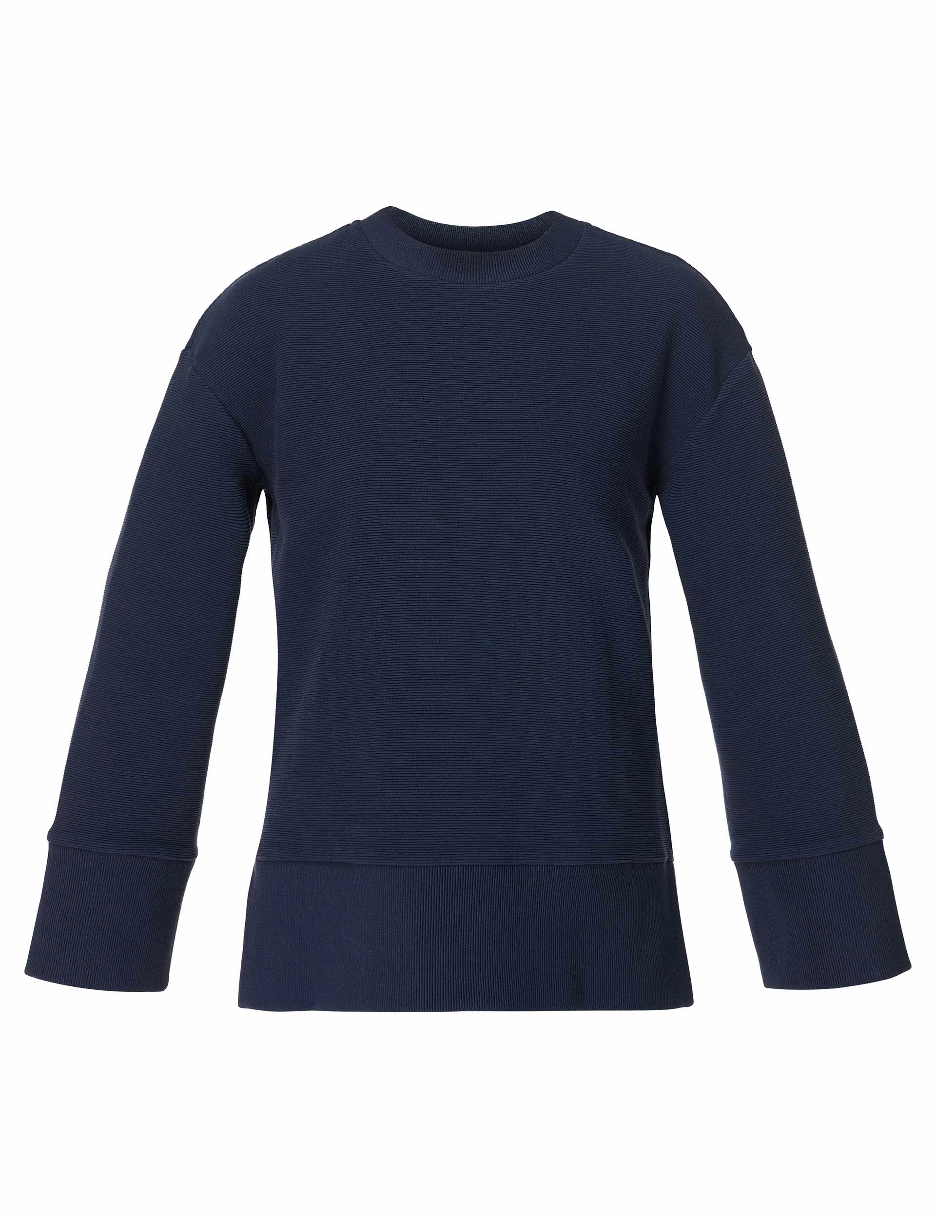 Peaceful Ribbed Sweatshirt - Navy Blue