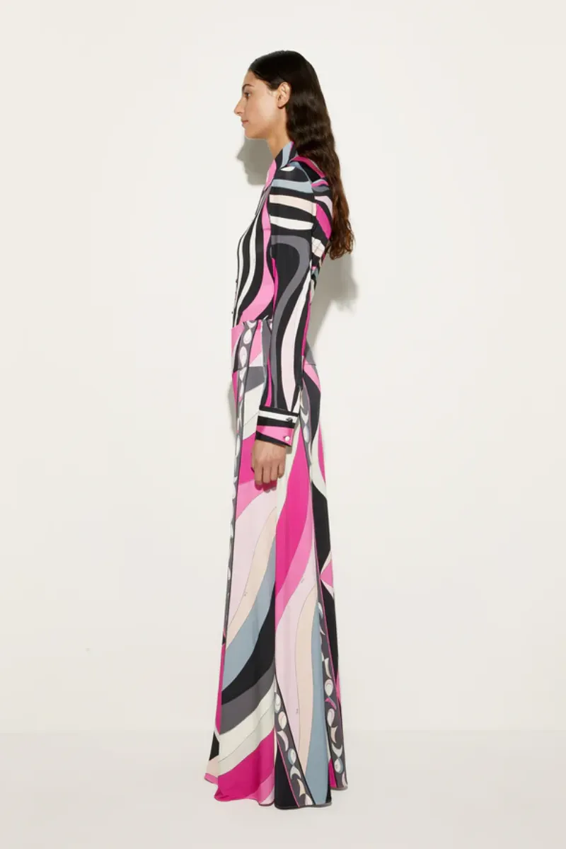 Pesci Print Maxi Skirt