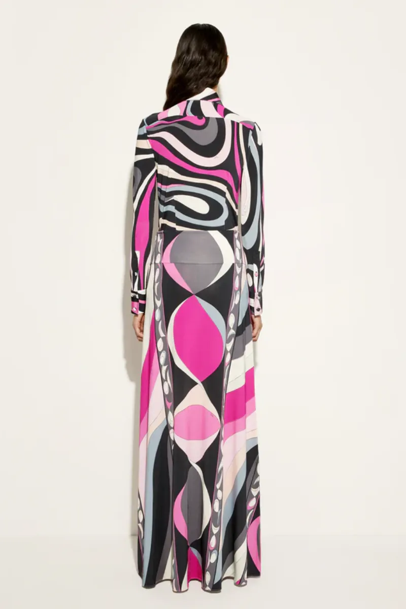 Pesci Print Maxi Skirt