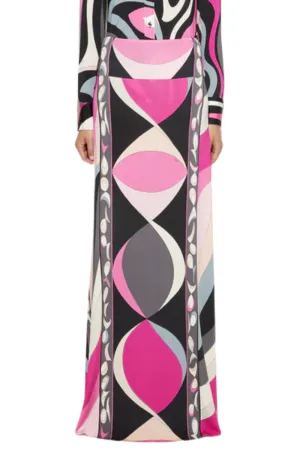 Pesci Print Maxi Skirt