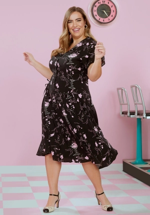Pink Elephant Happy Hour Midi Dress