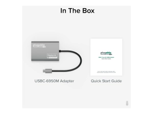 Plugable - Adapter - 24 pin USB-C male to HDMI female - 4K60Hz (3840 x 2160) support USBC-6950M