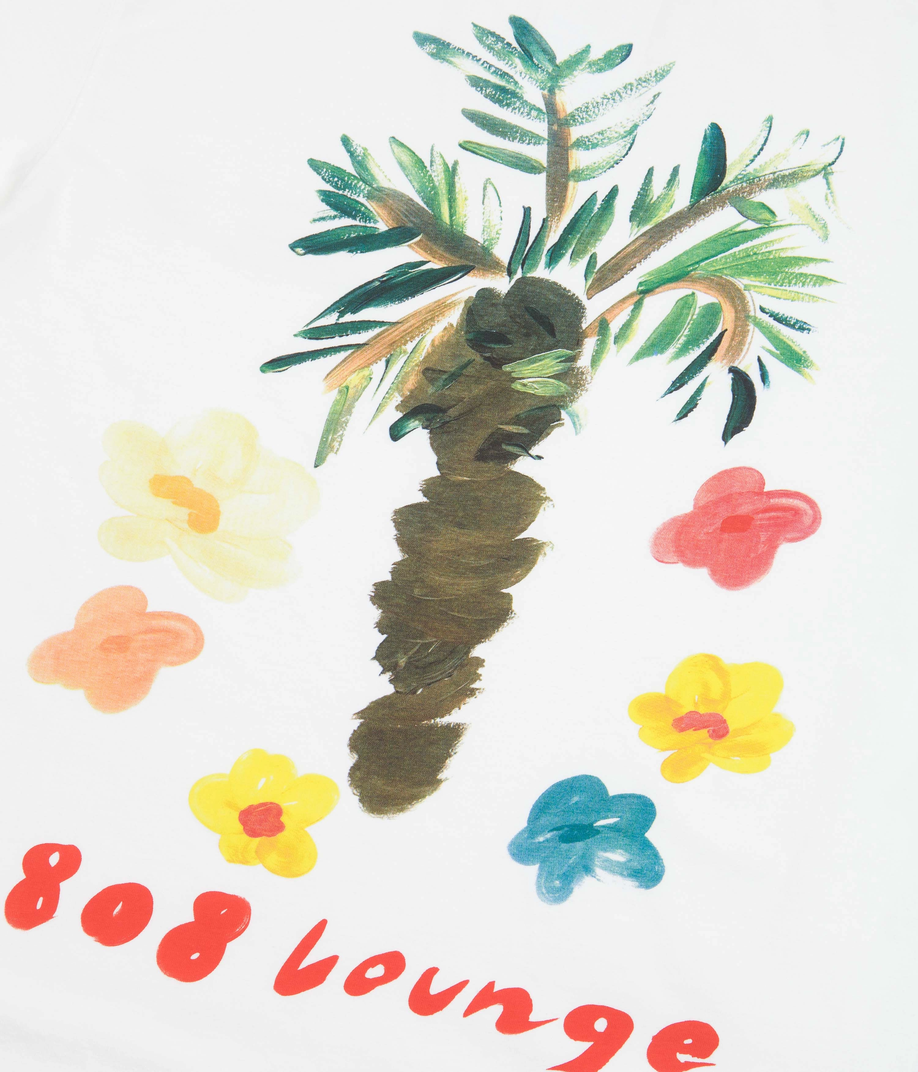 Reception 808 Lounge Long Sleeve T-Shirt - White