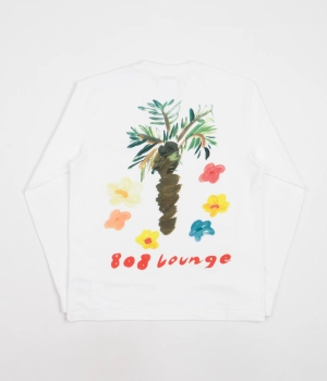 Reception 808 Lounge Long Sleeve T-Shirt - White