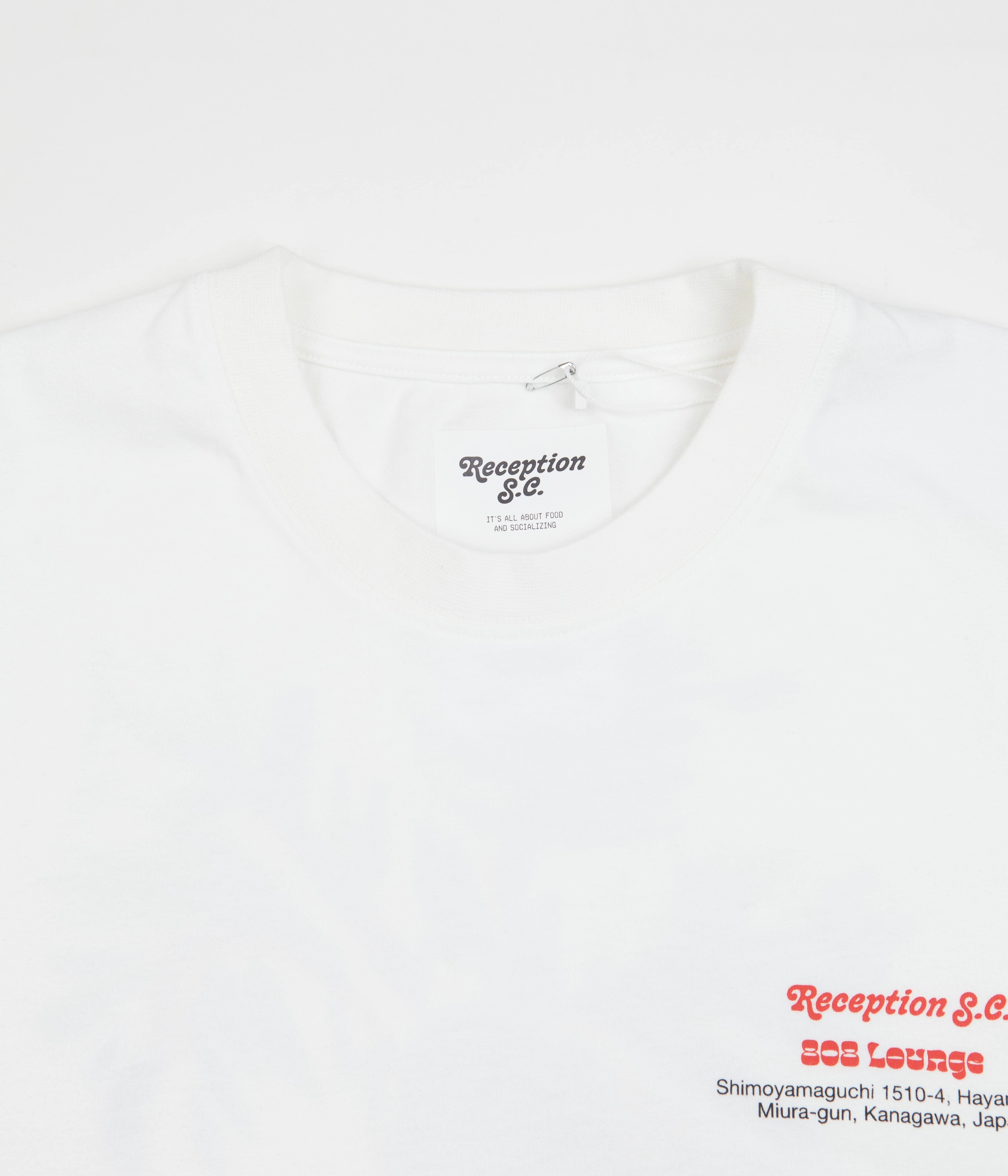 Reception 808 Lounge Long Sleeve T-Shirt - White