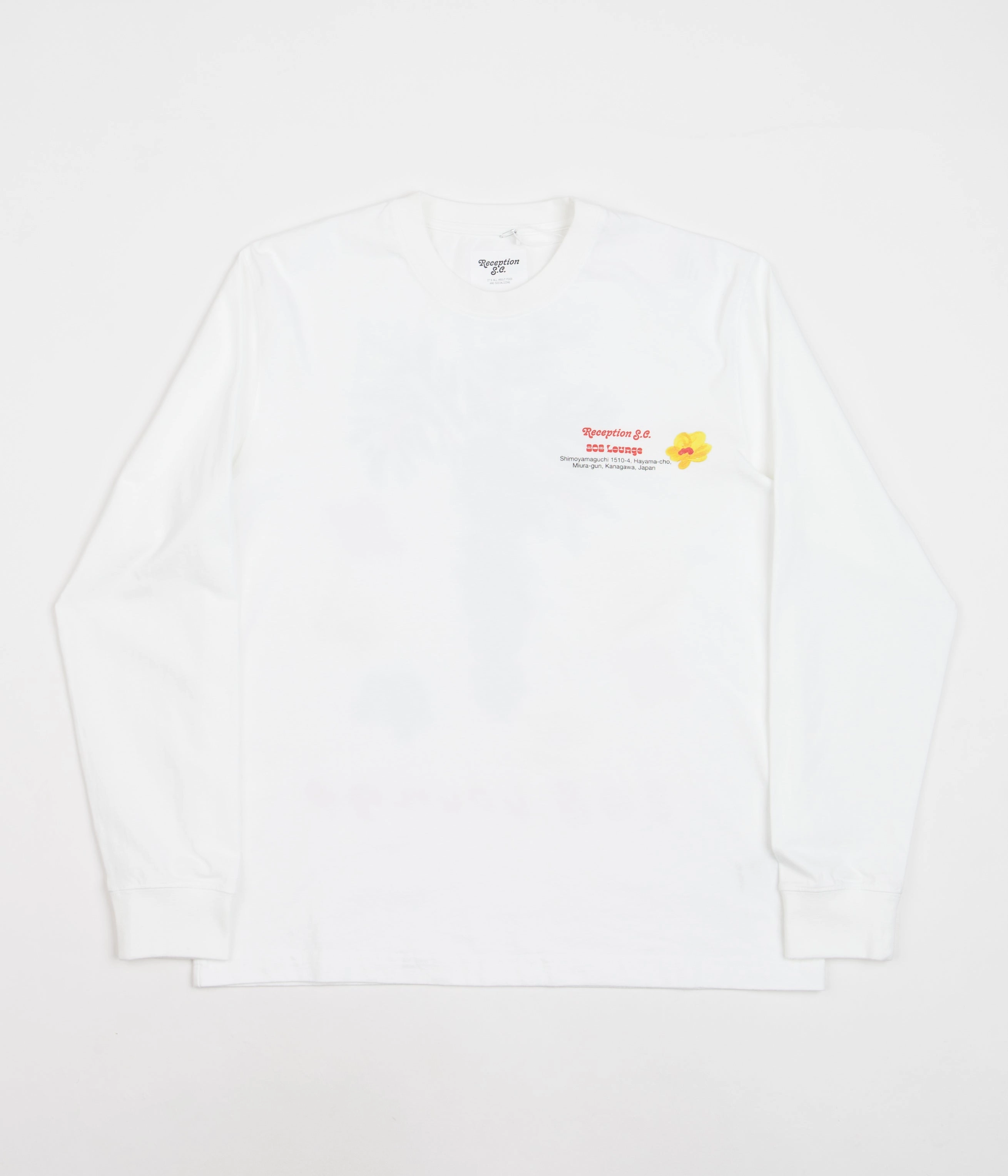 Reception 808 Lounge Long Sleeve T-Shirt - White