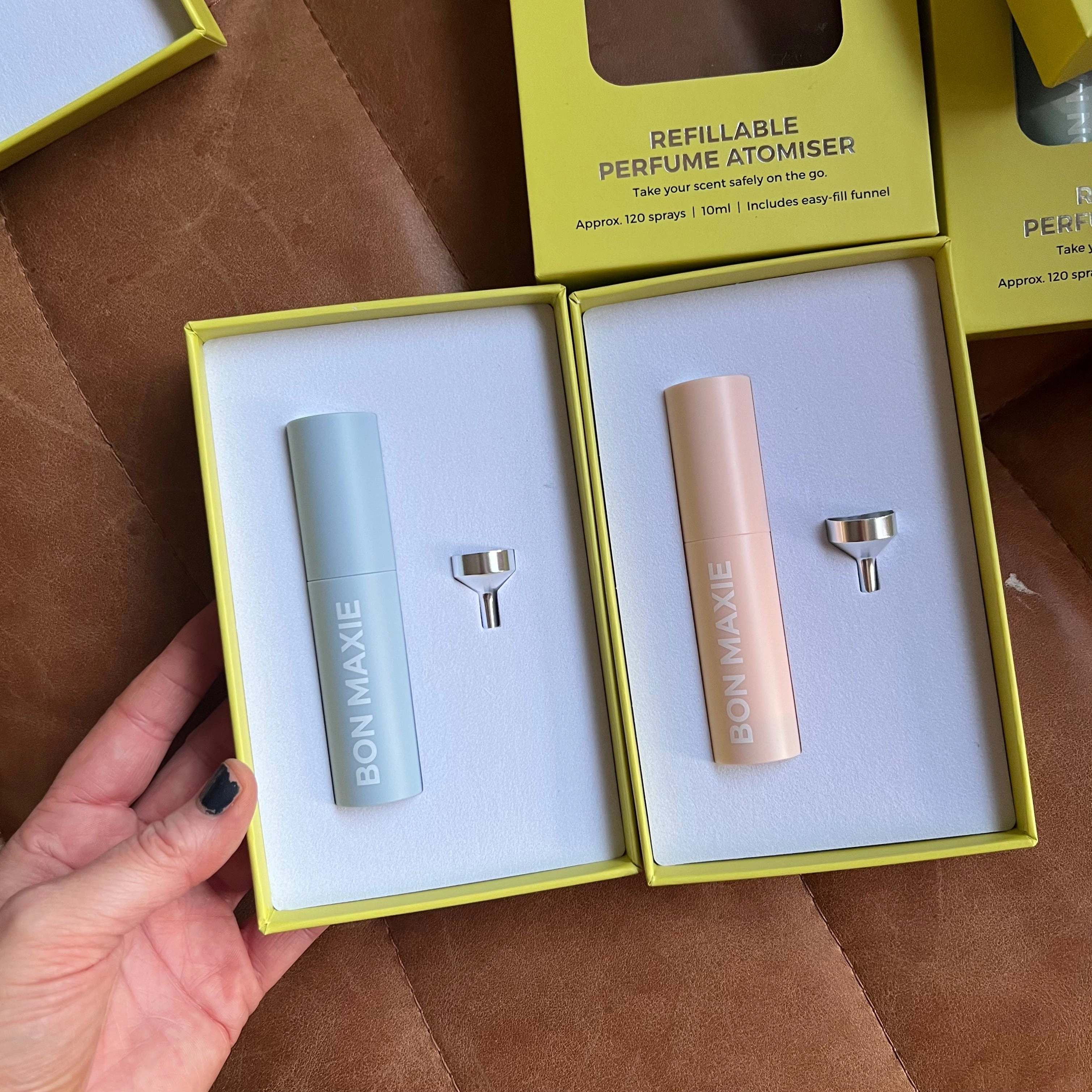Refillable Perfume Atomiser -- Matte Haze Blue