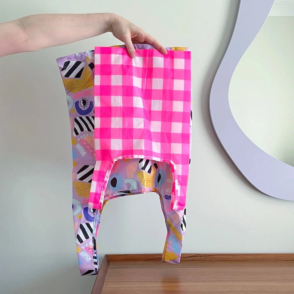 Reusable Shopping Bag - 2 Sizes -- Eye Love Purple