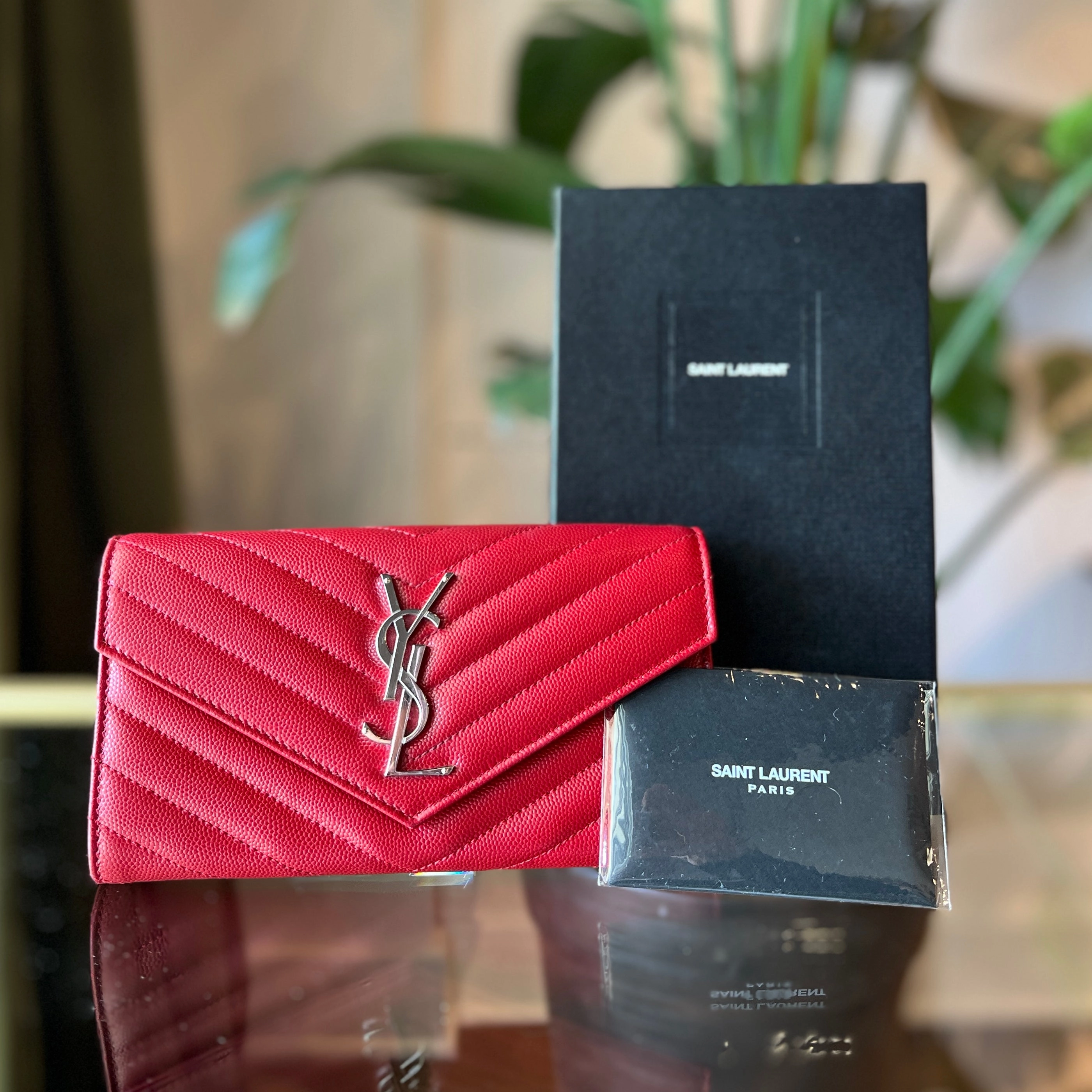 SAINT LAURENT Monogram Flap Long Wallet