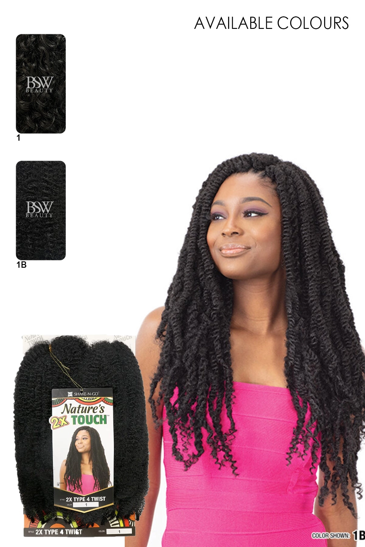 SHAKE N GO NATURES TOUCH BRAID - 2X TYPE 4 TWIST