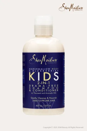 SHEA MOISTURE MARSHMALLOW ROOT & BLUEBERRIES KIDS 2-IN-1 DRAMA-FREE SHAMPOO & CONDITIONER 8oz