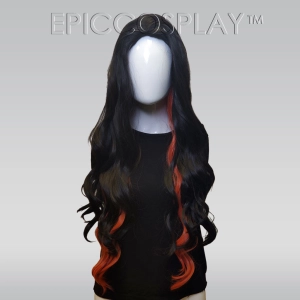 Signature - Black and Umber Orange Peekaboo Wig