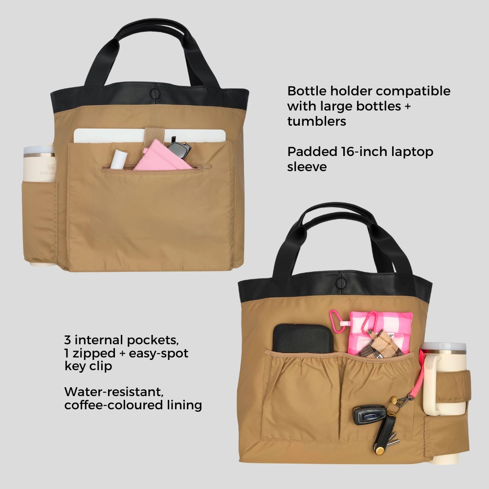 Slouchy Leather Hobo Tote Bag -- Tan