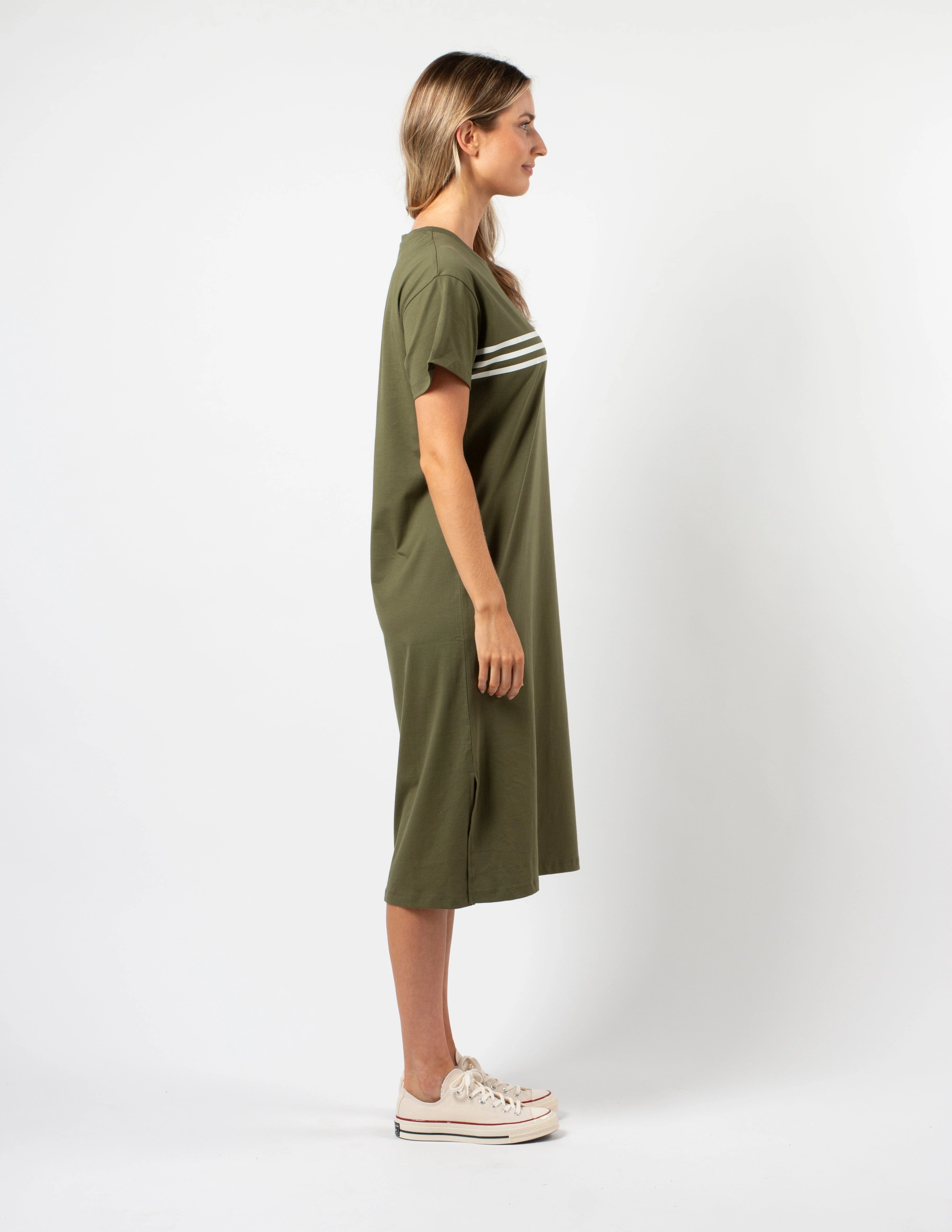 Stella   Gemma Maxie T-Shirt Dress Khaki White