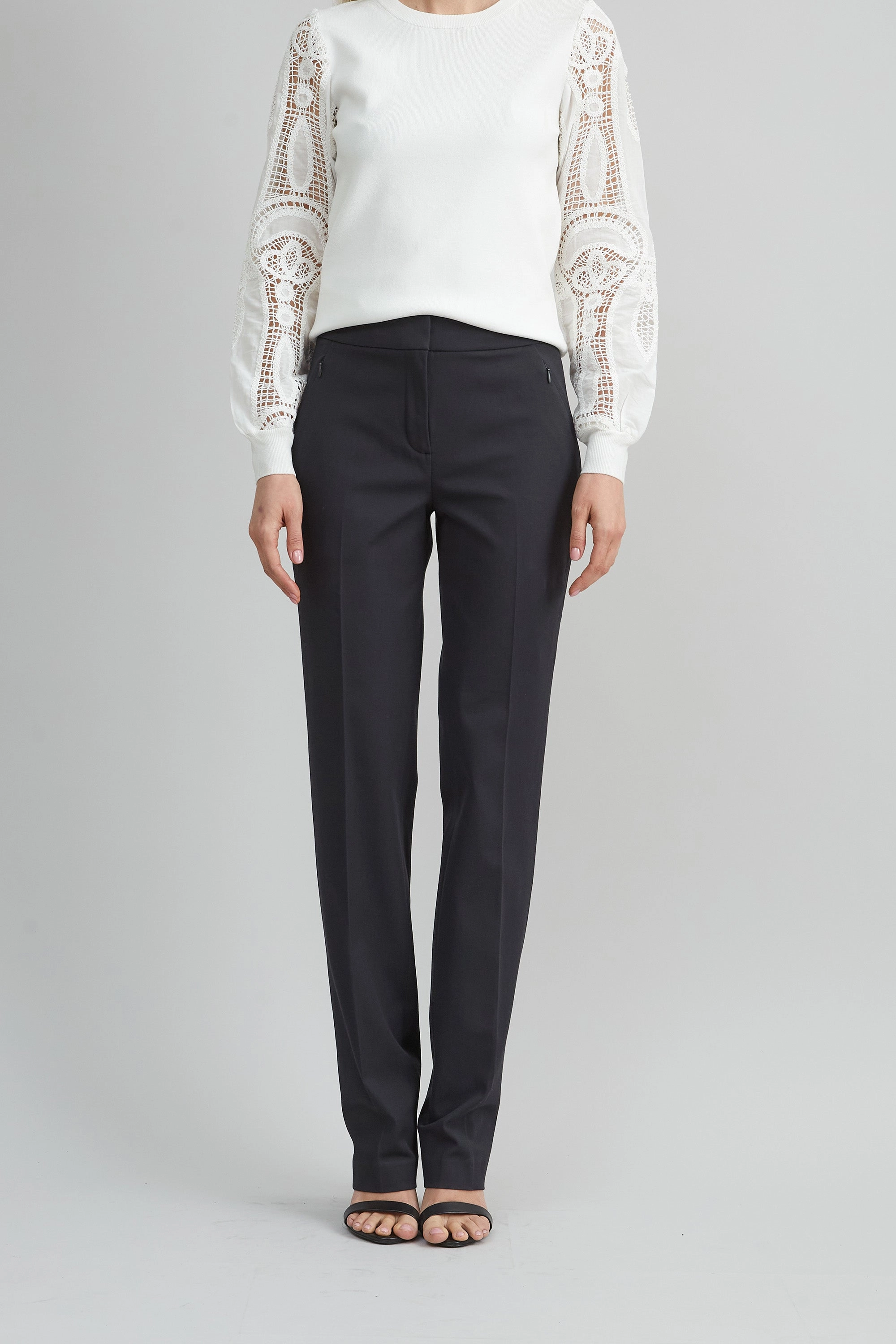 Straight Leg Stretch Cotton Pant