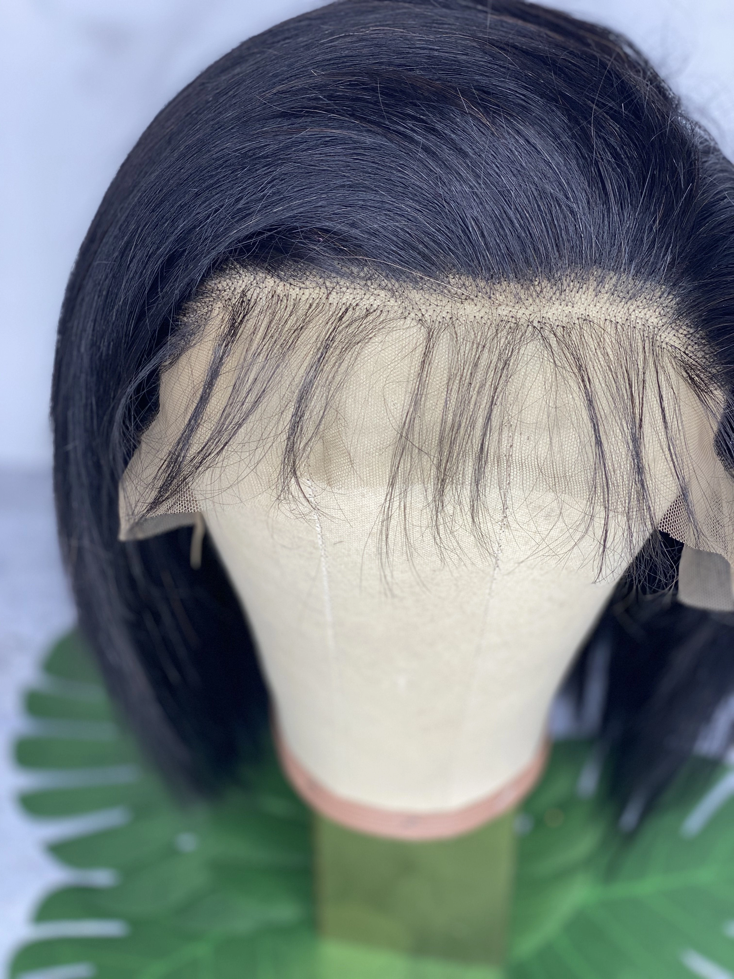 Straight Transparent Lace Frontal Human Hair Bob Wig